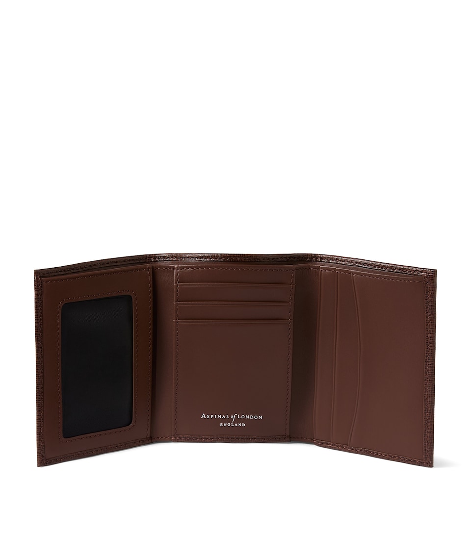 Aspinal Of London Leather Trifold Wallet Conker