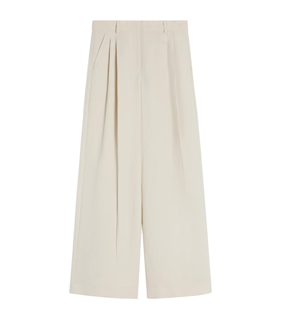 Weekend Max Mara Womens Wide-Leg Trousers Beige