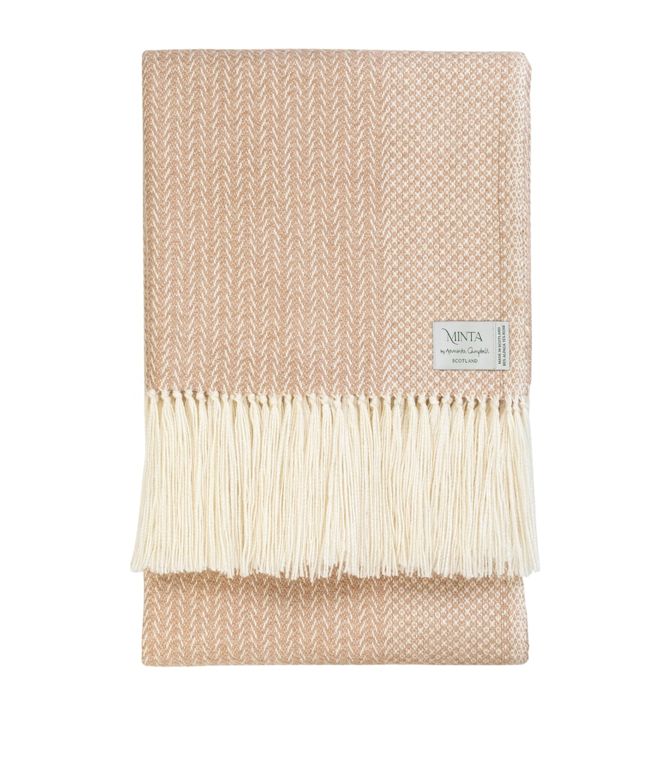 Alpaca-Blend Woodland Inkcap Throw (153cm x 230cm)