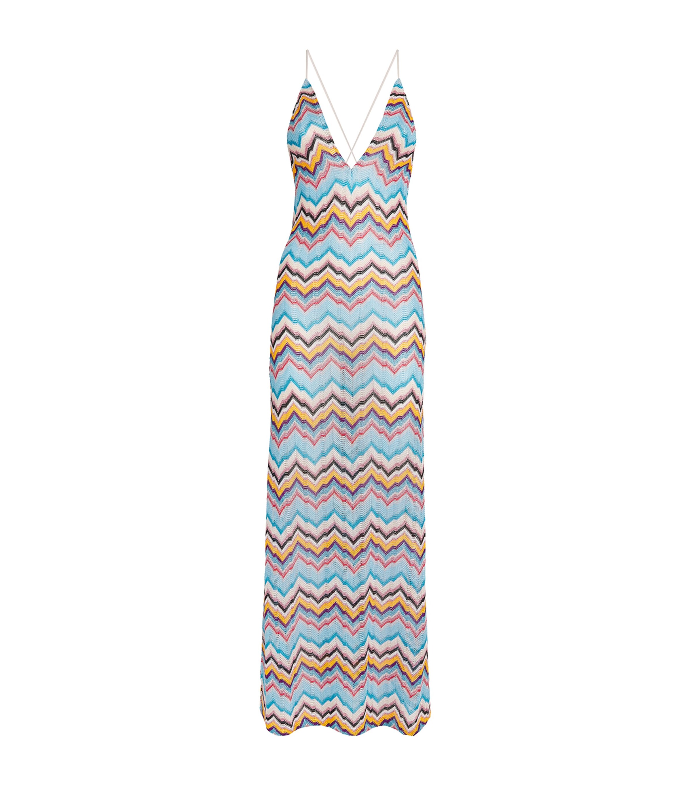 Zigzag Halterneck Maxi Dress