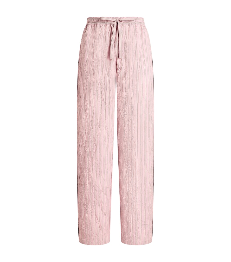 Dolce&Gabbana Mens Striped Crinkle Trousers Stri