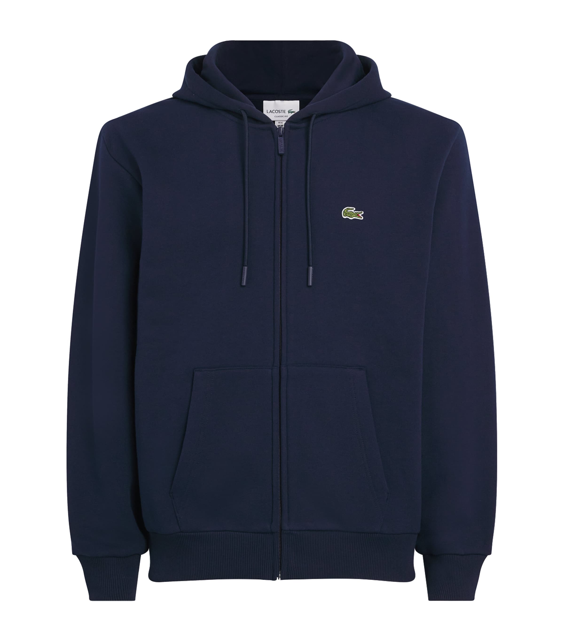 Lacoste Mens Fleece Zip-Up Hoodie Navy Blue