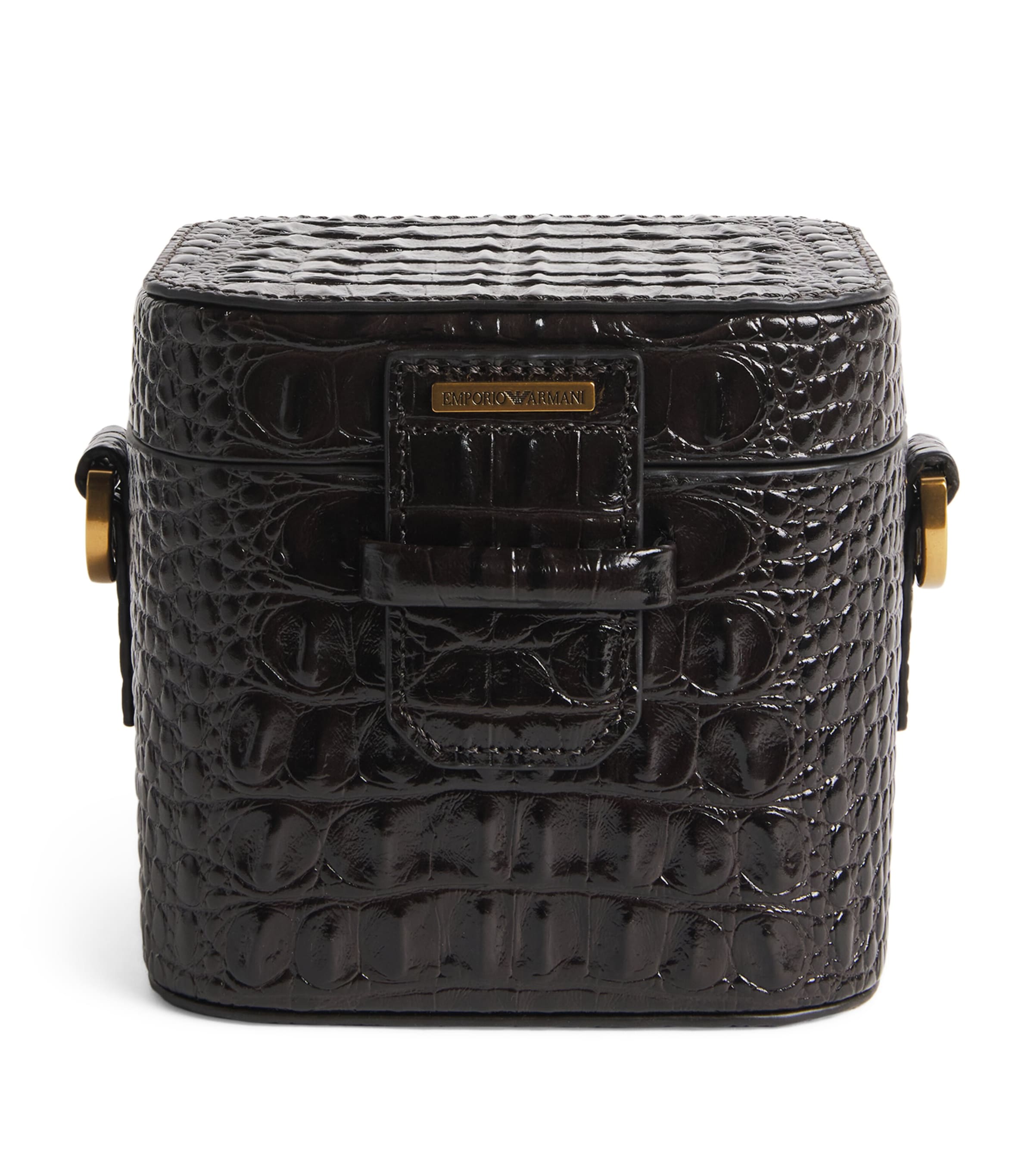 Leather Croc-Embossed Square Case