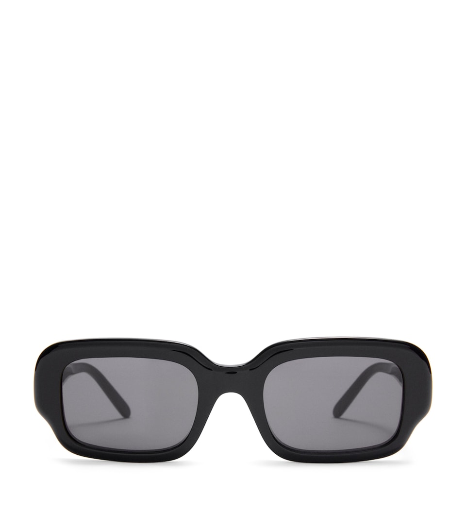 Acetate Rectangular Slim Sunglasses