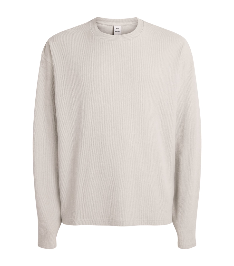 Won Hundred Mens Cotton Steven Long-Sleeve T-Shirt Dawn Blue