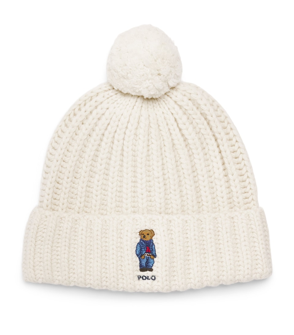 Polo Ralph Lauren Wool-Blend Polo Bear Beanie Cream