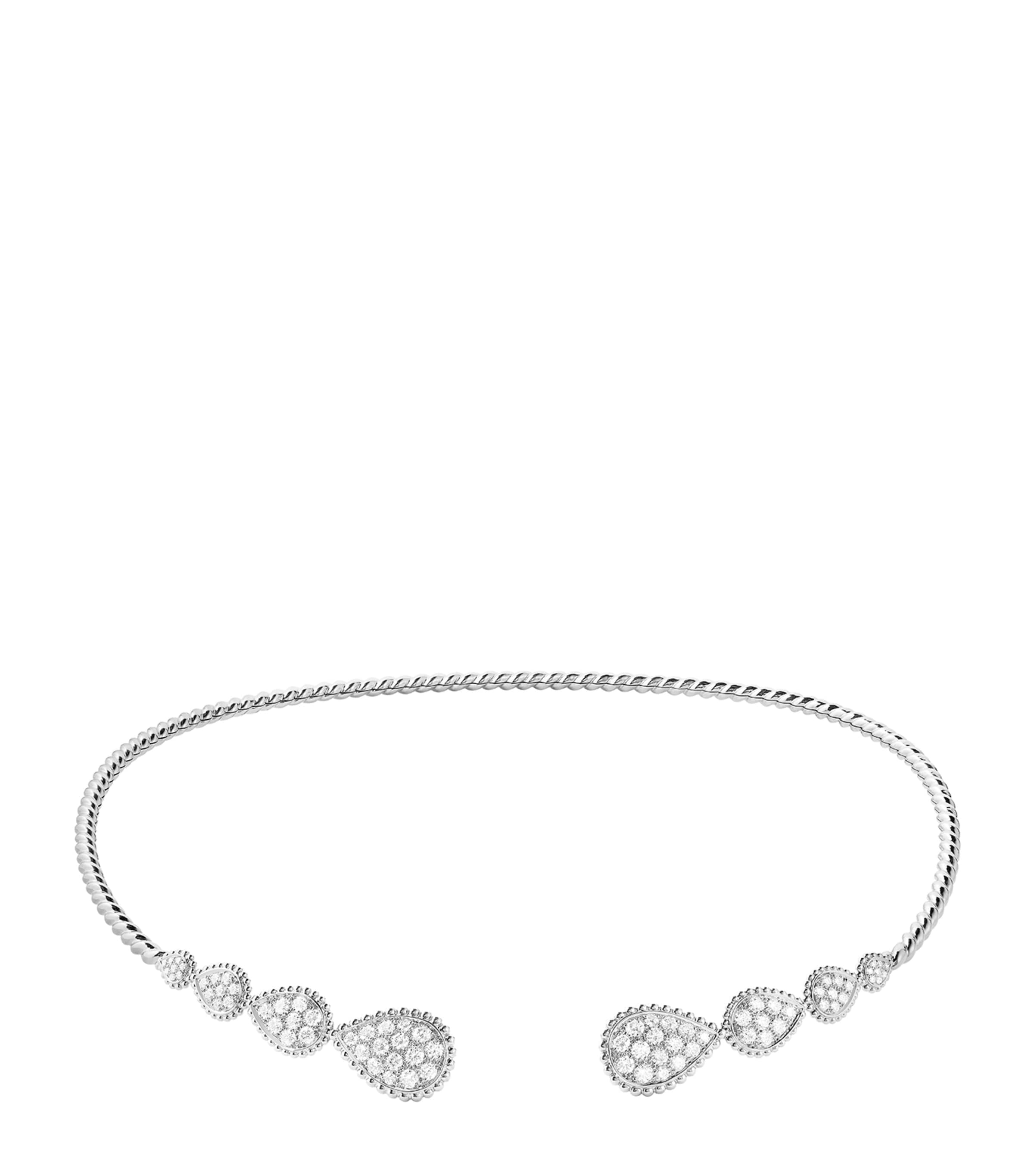White Gold and Diamond Serpent Bohème Choker
