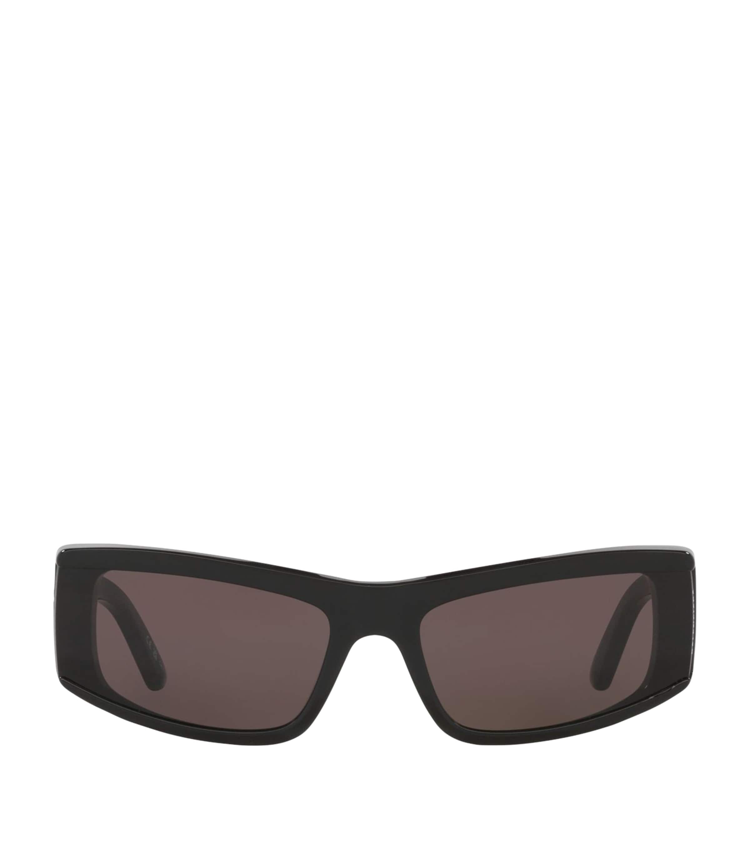 Balenciaga Women's Max Sunglasses, Black-Black-Grey, One