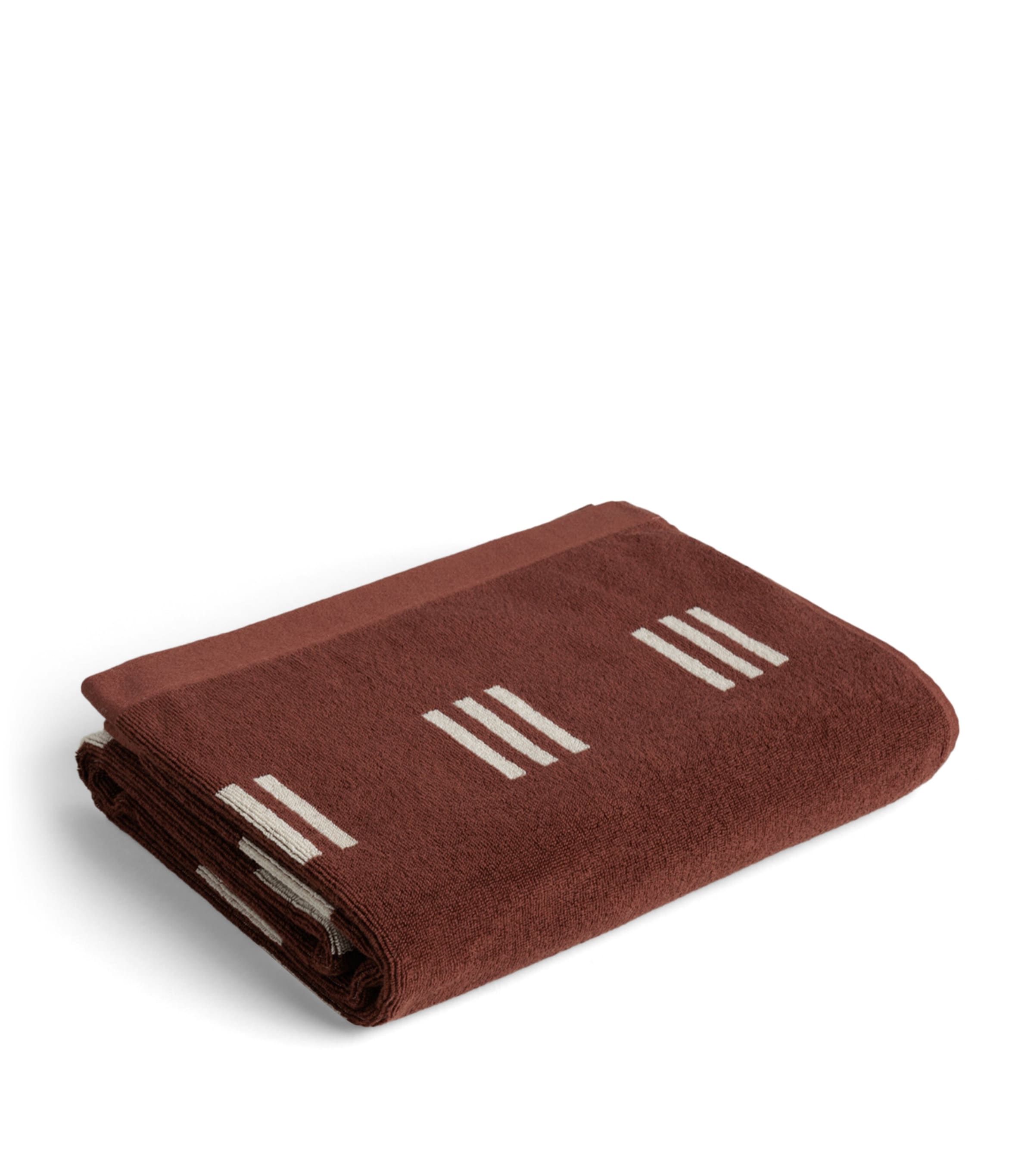 BAINA Cotton Weave Mudbrick Bath Towel (70cm x 140cm) Mudbrick / Creme