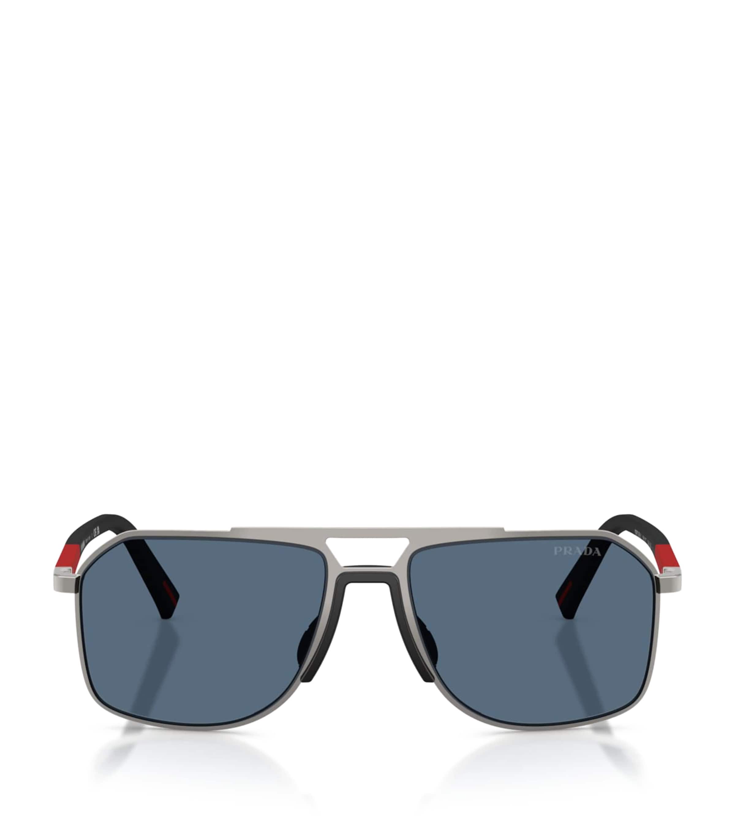 Prada Linea Rossa Metal PR B51S Pilot Sunglasses Grey
