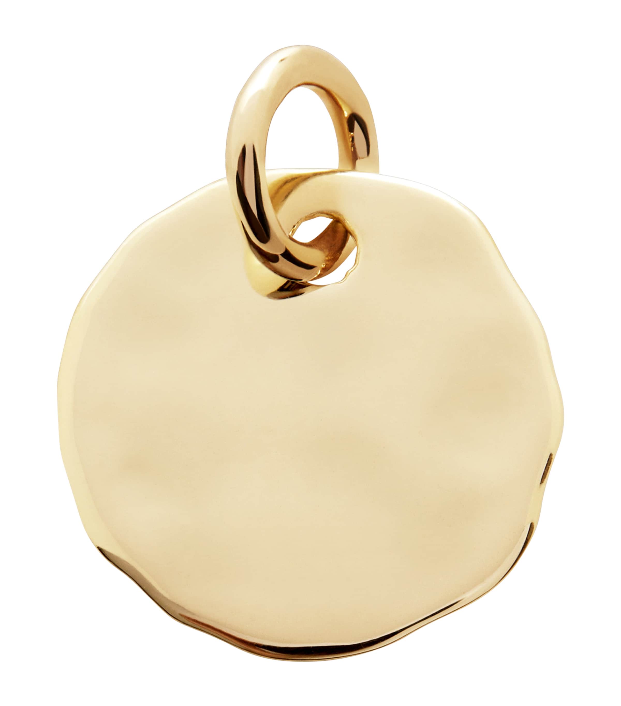 Monica Vinader Yellow Gold Siren Disc Pendant Gold