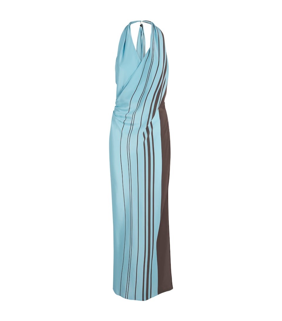 Silk Halterneck Maxi Dress