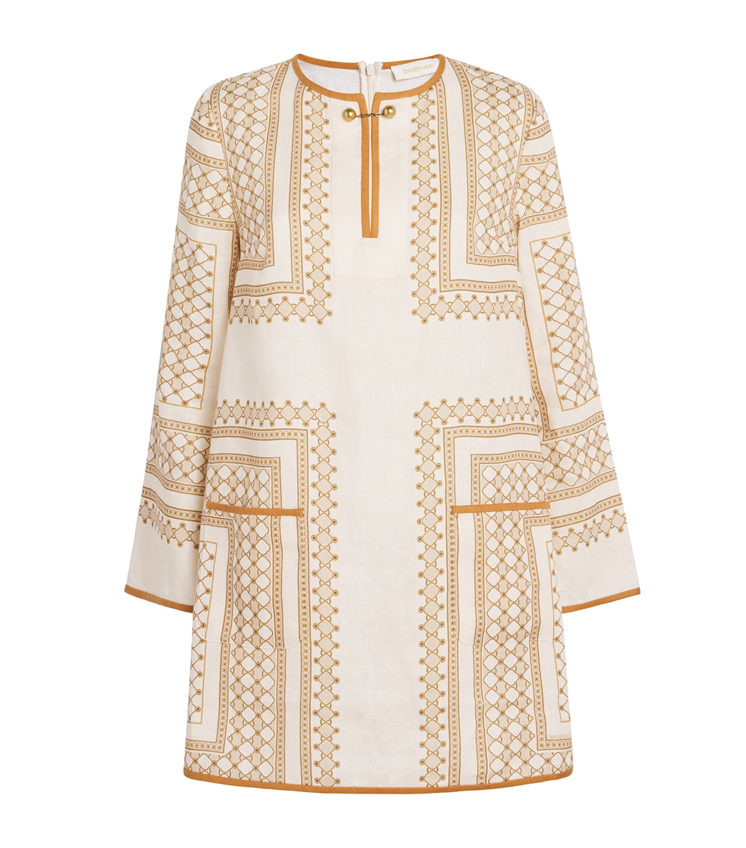 Linen Tunic Mini Dress