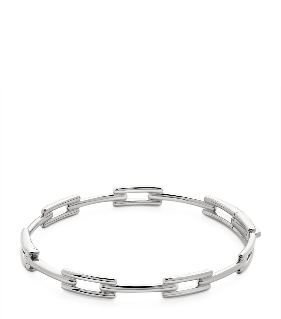 Sterling Silver Signature Link Slim Bangle