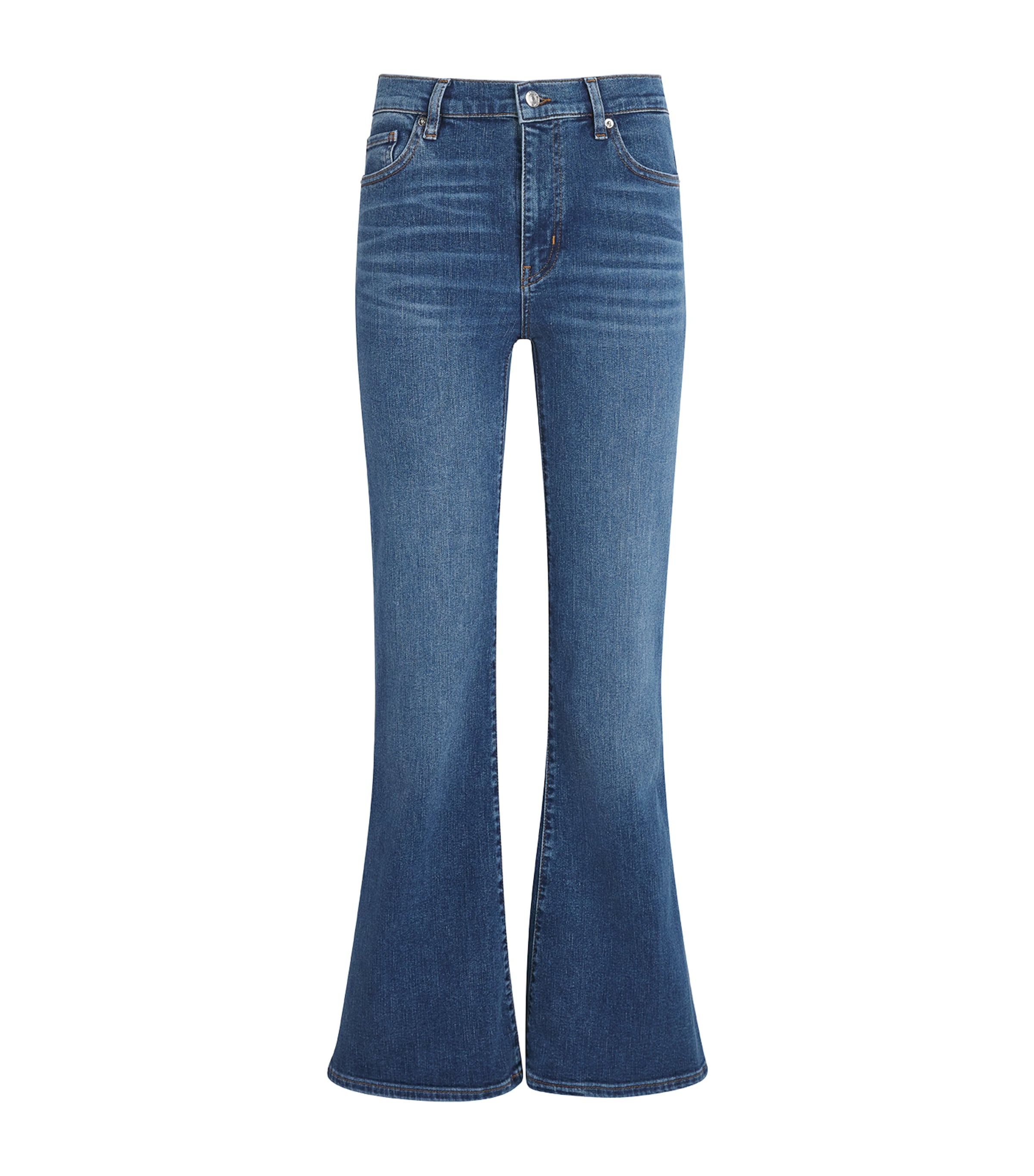 FRAME Womens The Icon Mid-Rise Flared Jeans Provence