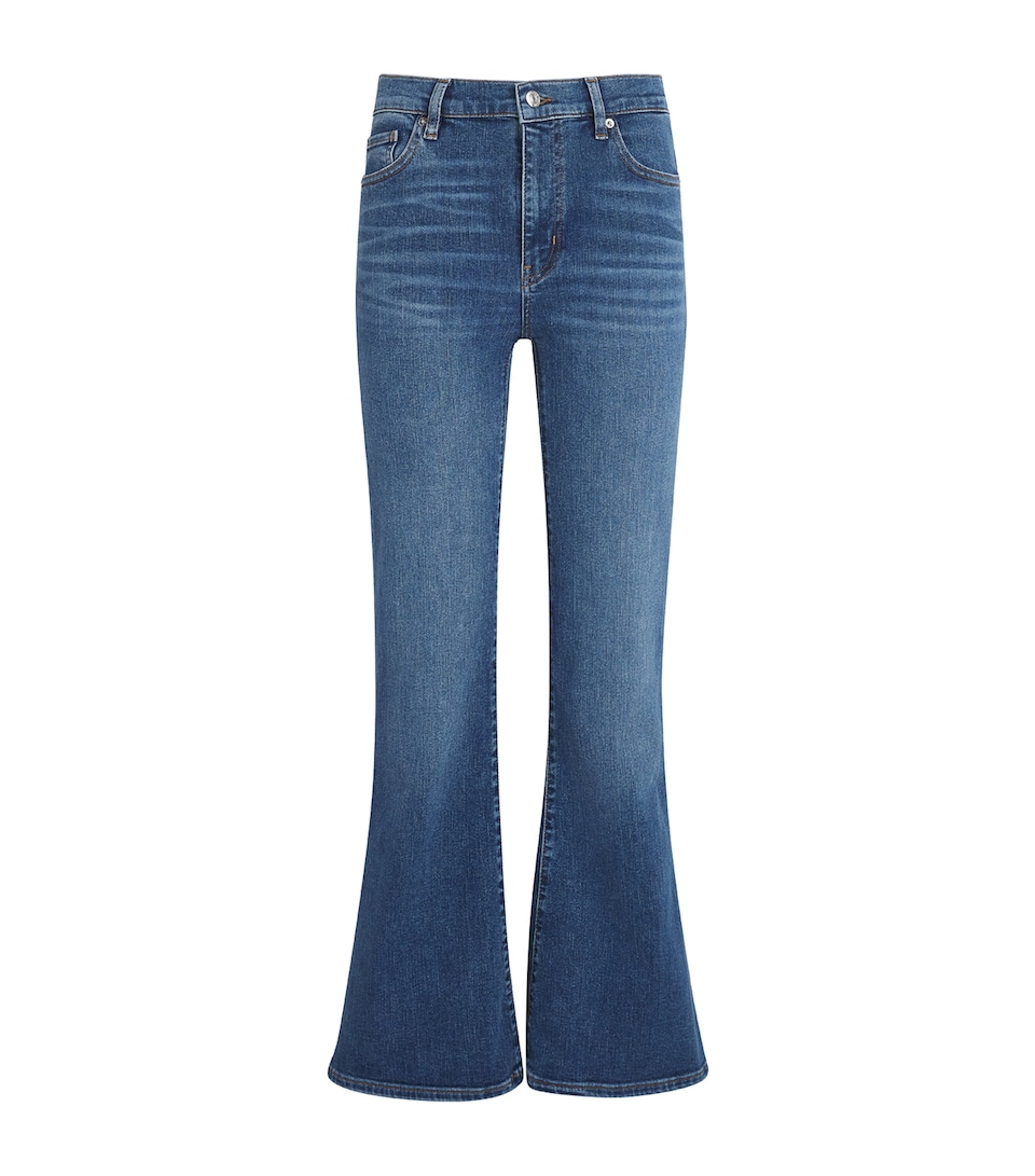 FRAME Womens The Icon Mid-Rise Flared Jeans Provence