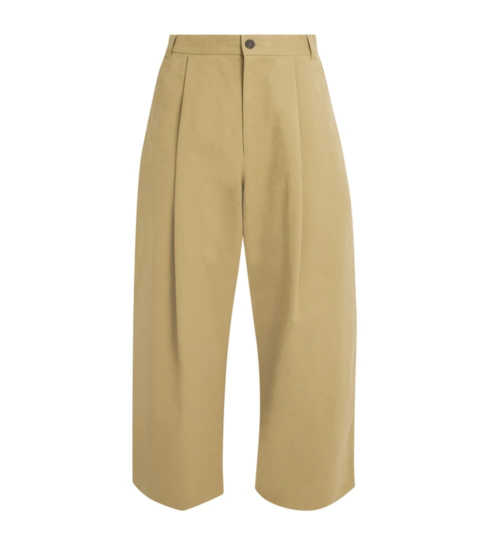 Cotton Pleated Sorte Trousers