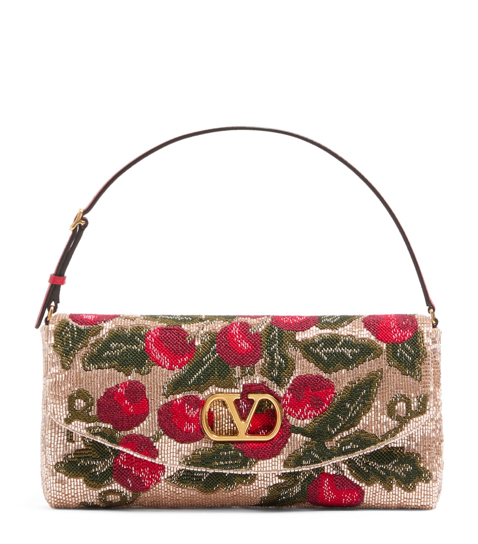 Silk Vain Cherry Clutch Bag