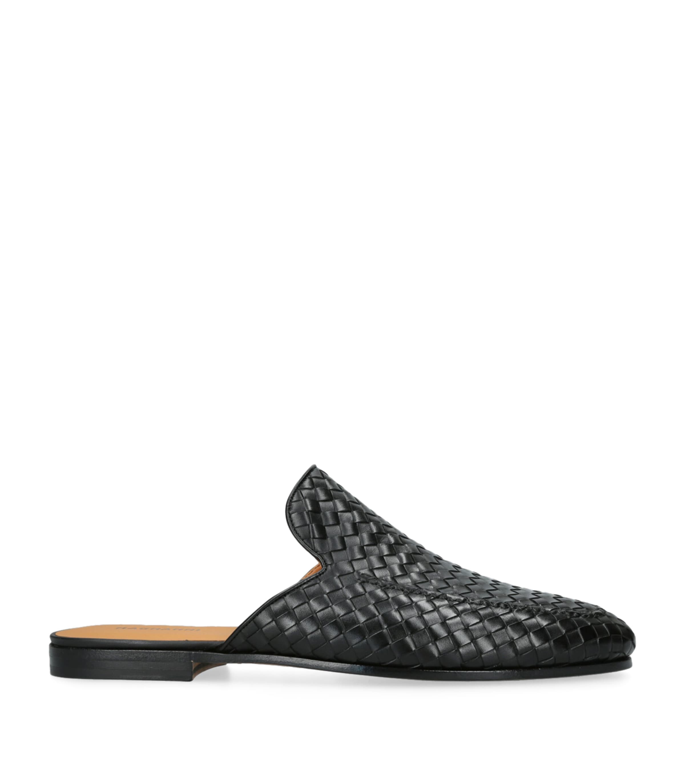 Woven Leather Suela Mules