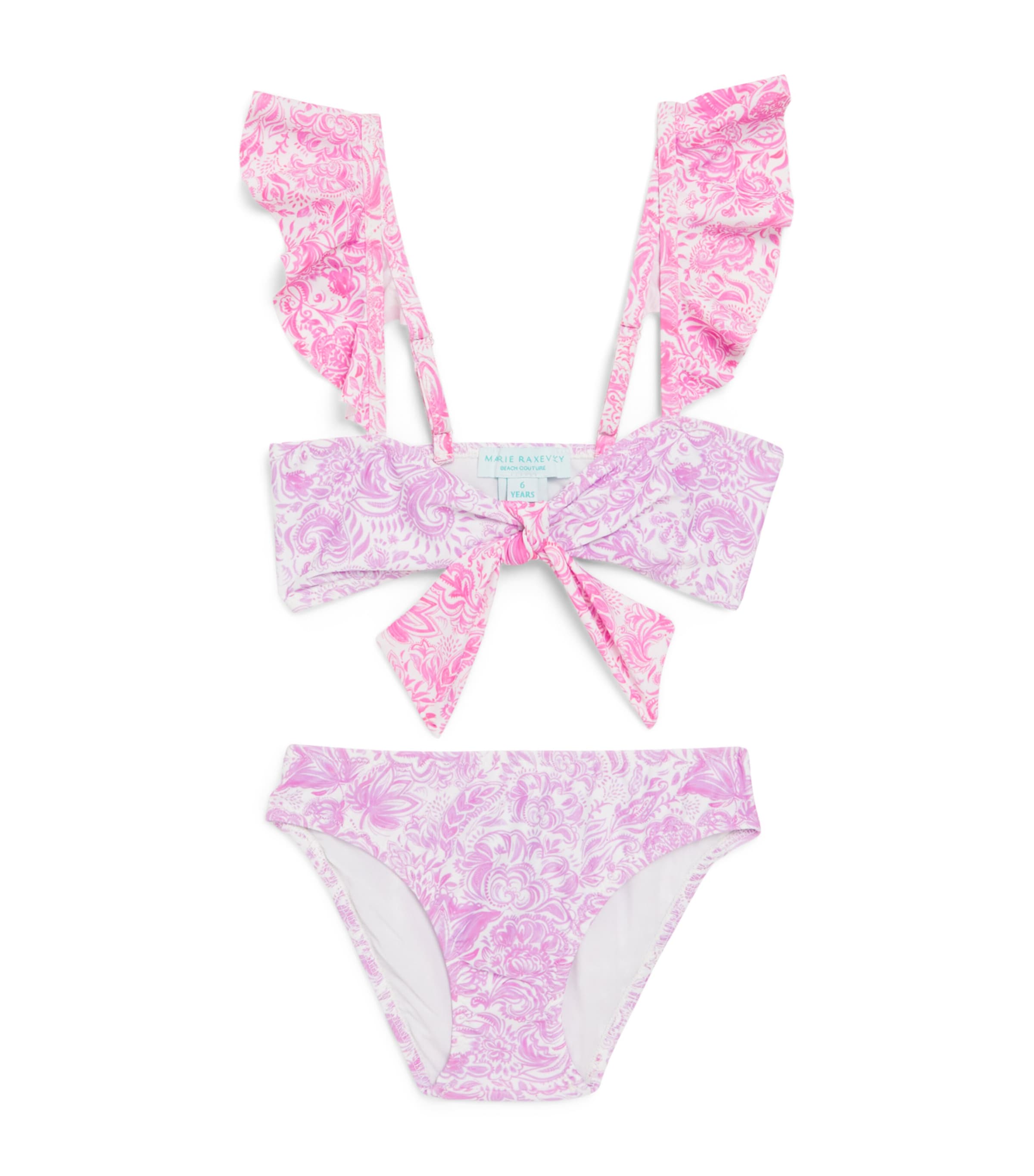 MARIE RAXEVSKY Tie-Knot Bikini (2-12 Years) Paisley Mix