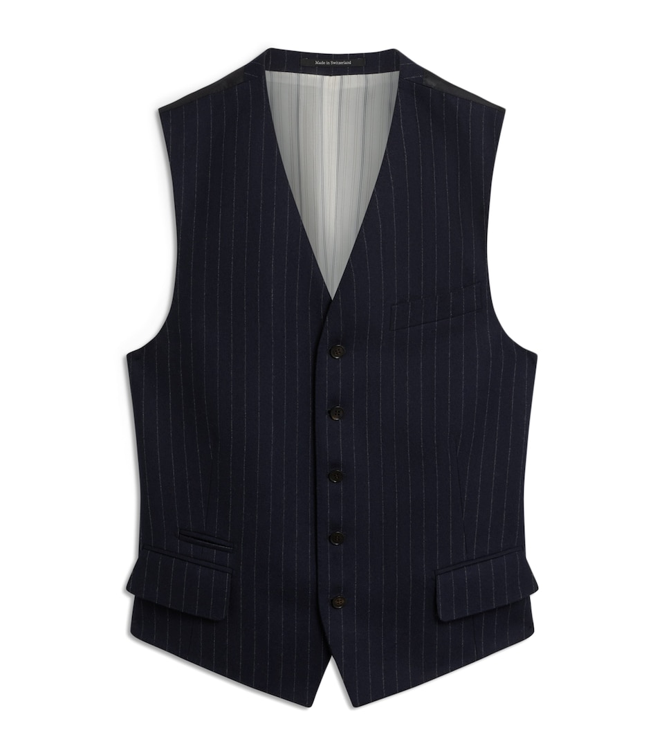Merino Wool Chalkstripe Waistcoat