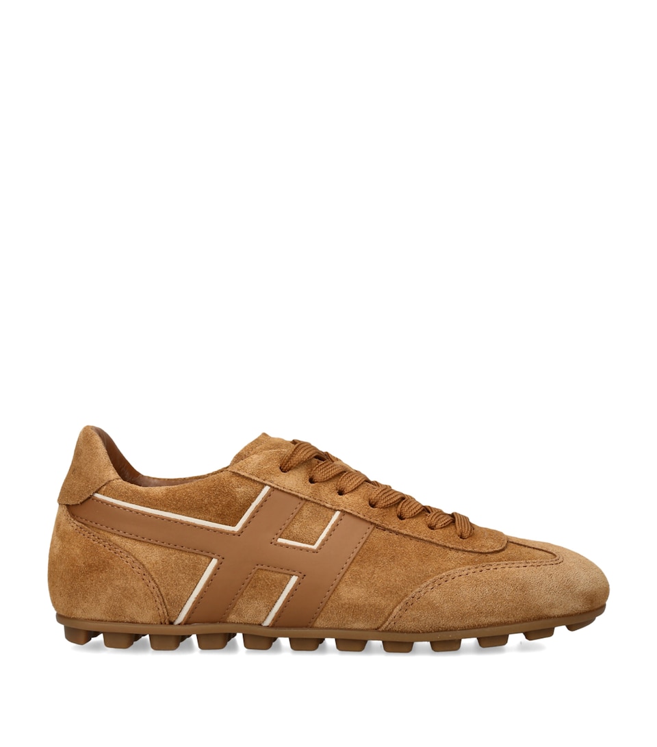 Hogan Suede Allacciato Sneakers Camel