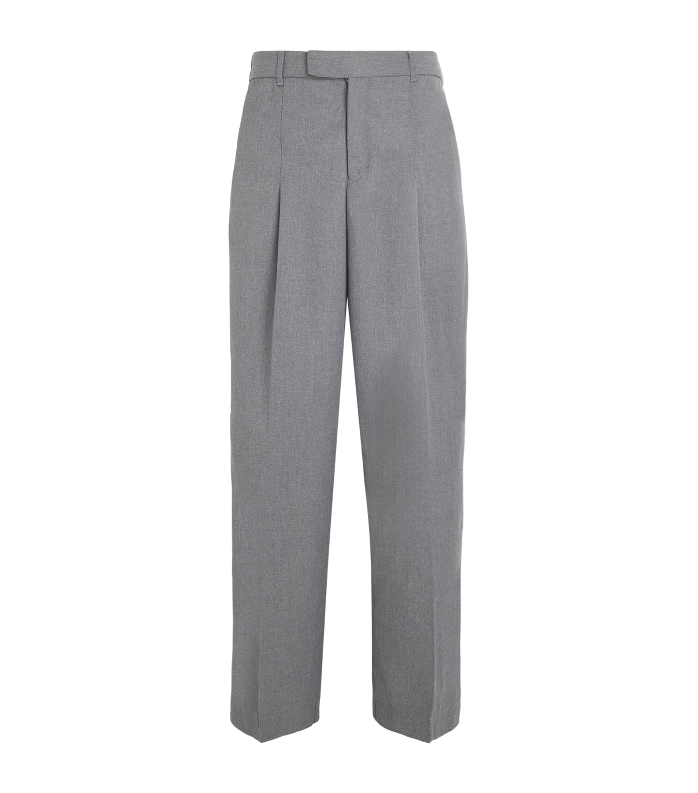 Everyday Wide-Leg Pleated Trousers