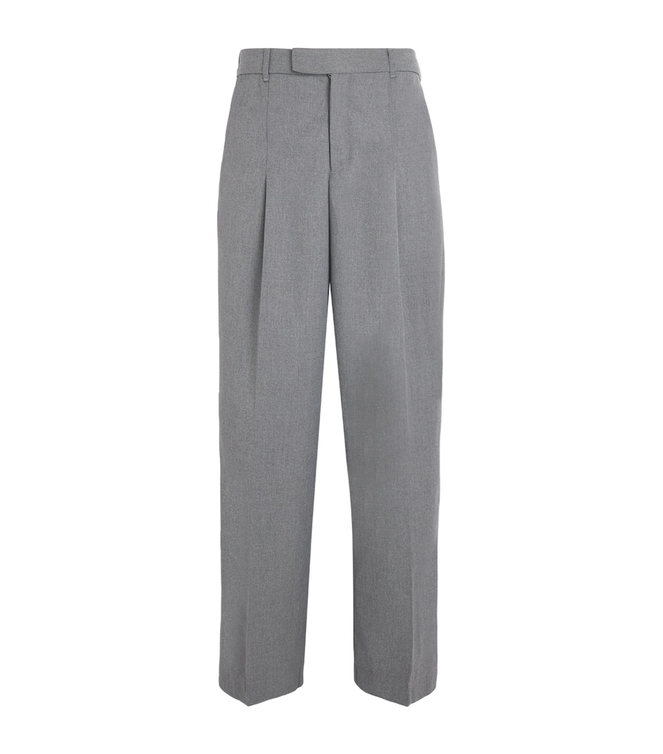 Everyday Wide-Leg Pleated Trousers