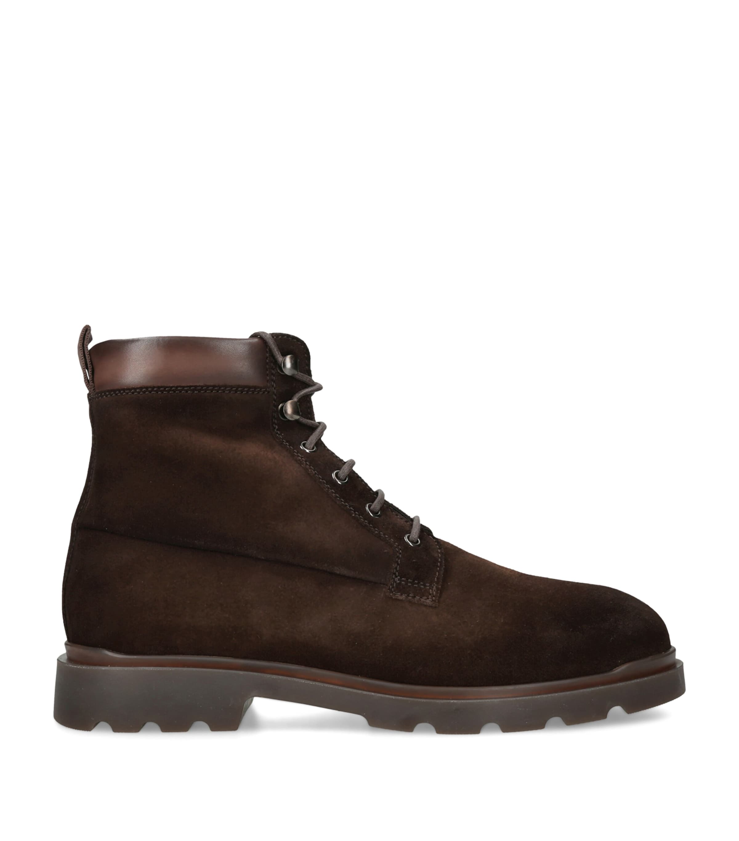 Magnanni Suede Hiker Ankle Boots Dark Brown