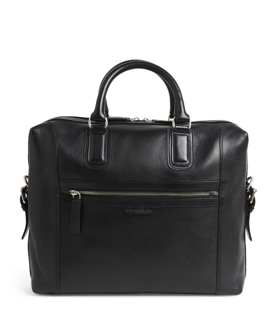 Officine Creative Leather Jules Briefcase Nero