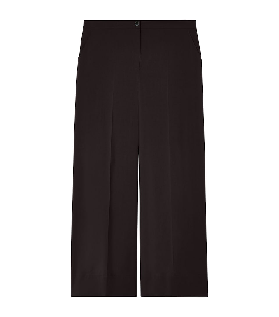 Marina Rinaldi Womens Wide-Leg Trousers Black
