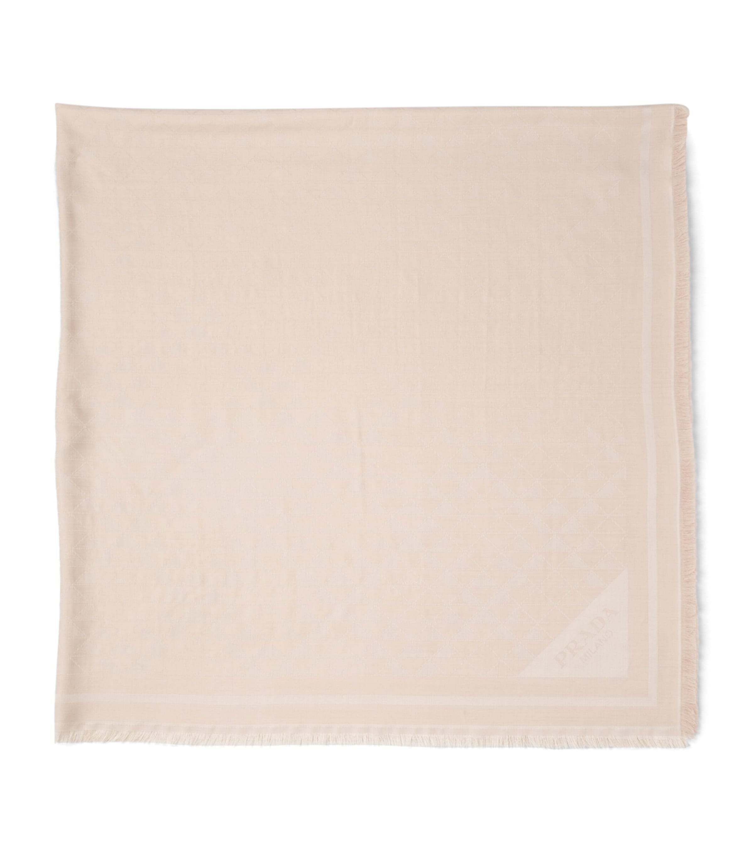 Prada Silk-Wool Logo Scarf