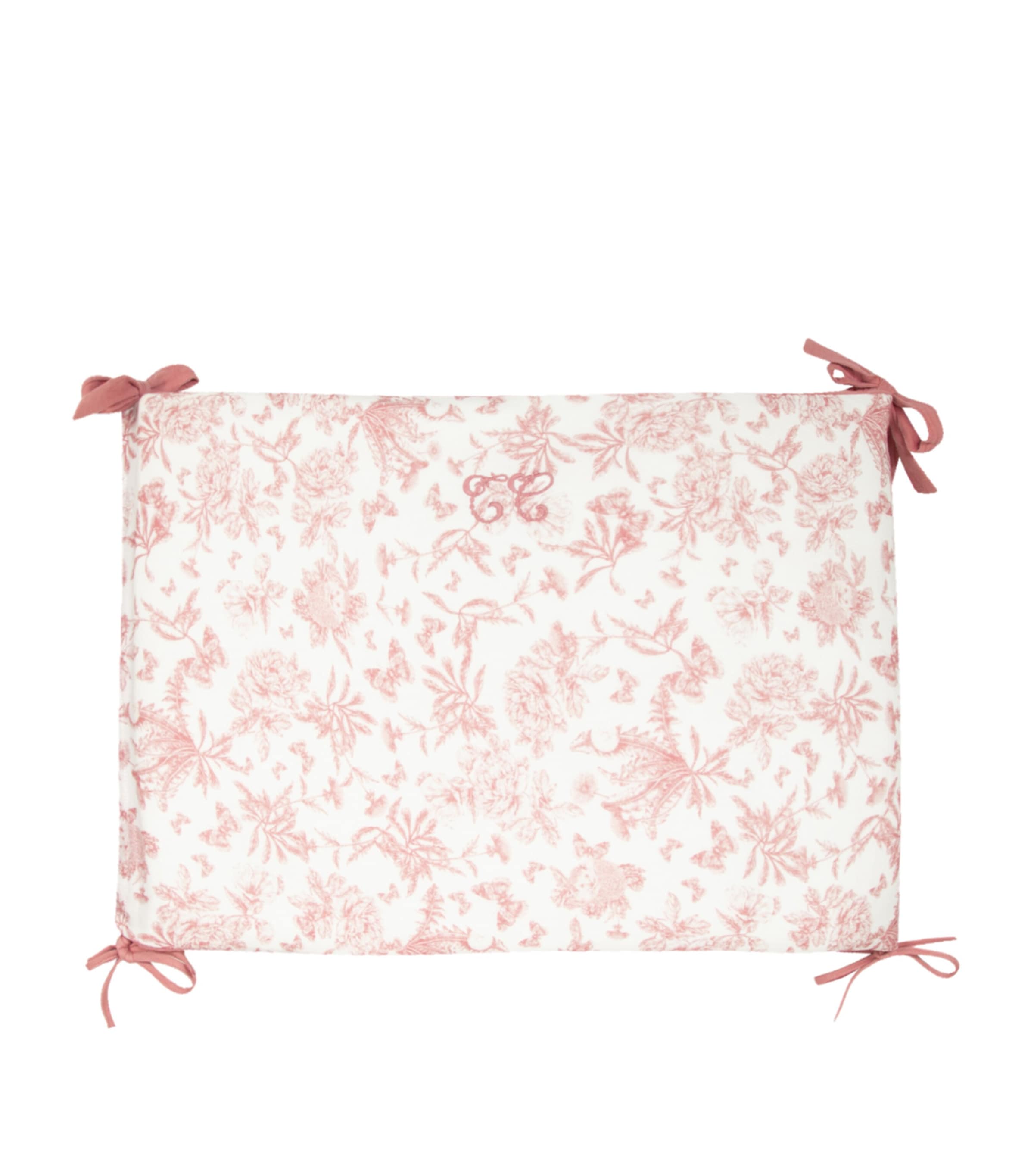 Tartine et Chocolat Floral Print Bed Bumper Rose