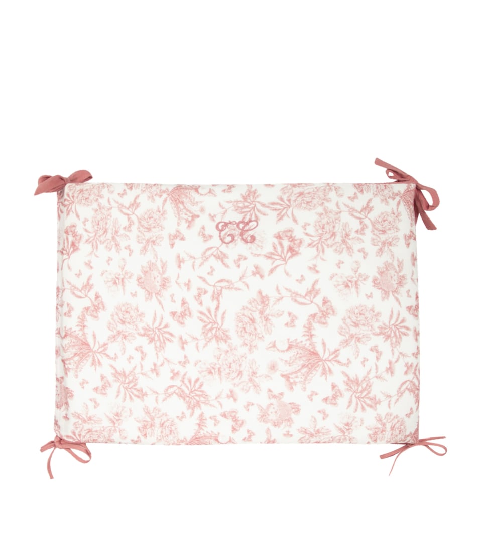 Tartine et Chocolat Floral Print Bed Bumper Rose