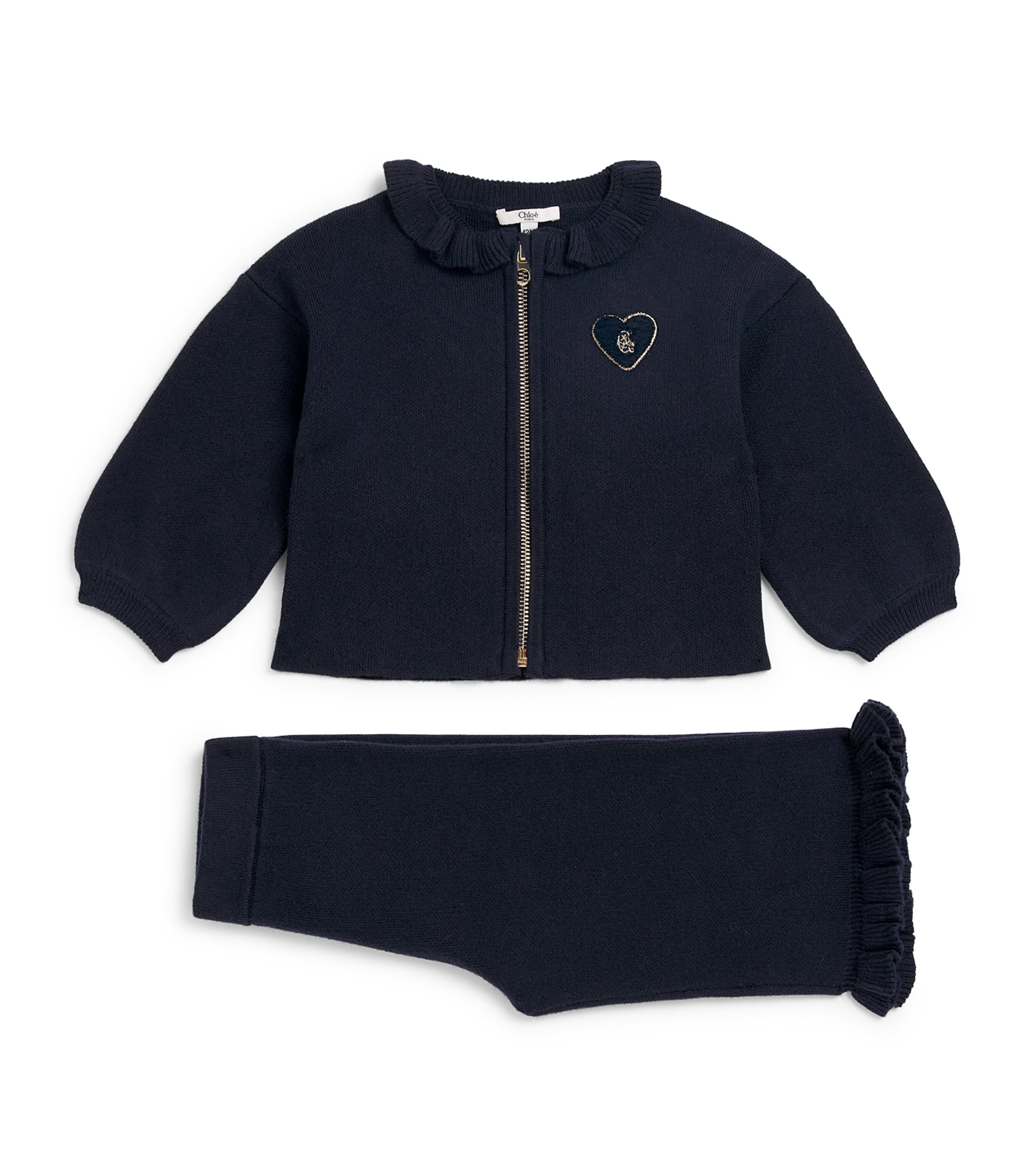 Chloé Kids Cotton-Wool Sweater and Trousers Set (6 Months-3 Years) Navy