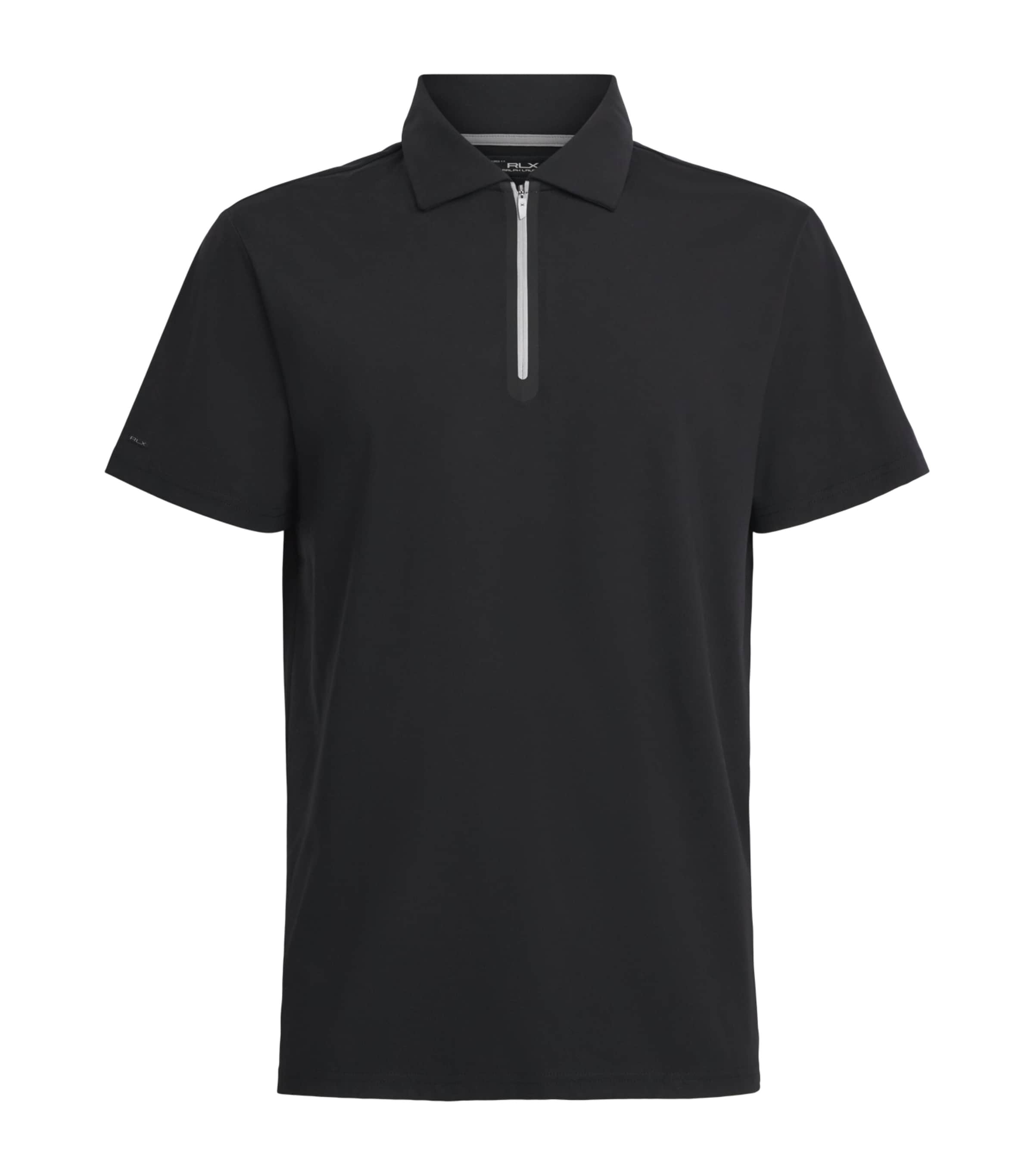RLX Ralph Lauren Mens Quarter-Zip Polo Shirt Polo Black