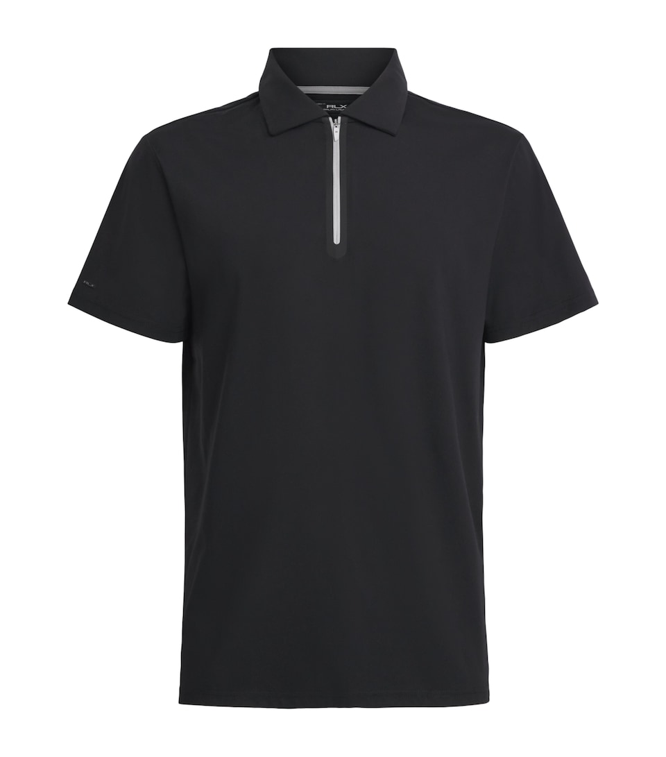 RLX Ralph Lauren Mens Quarter-Zip Polo Shirt Polo Black