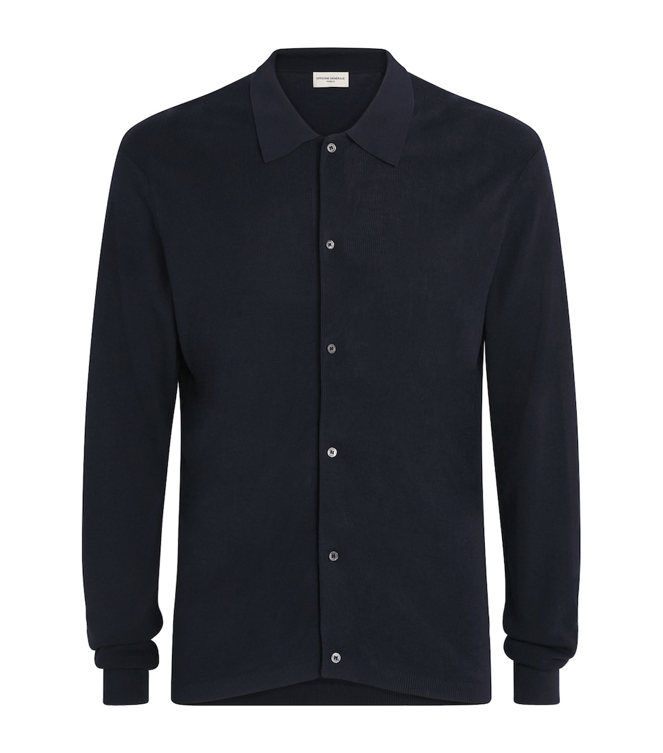 Ribbed Collar Cardigan