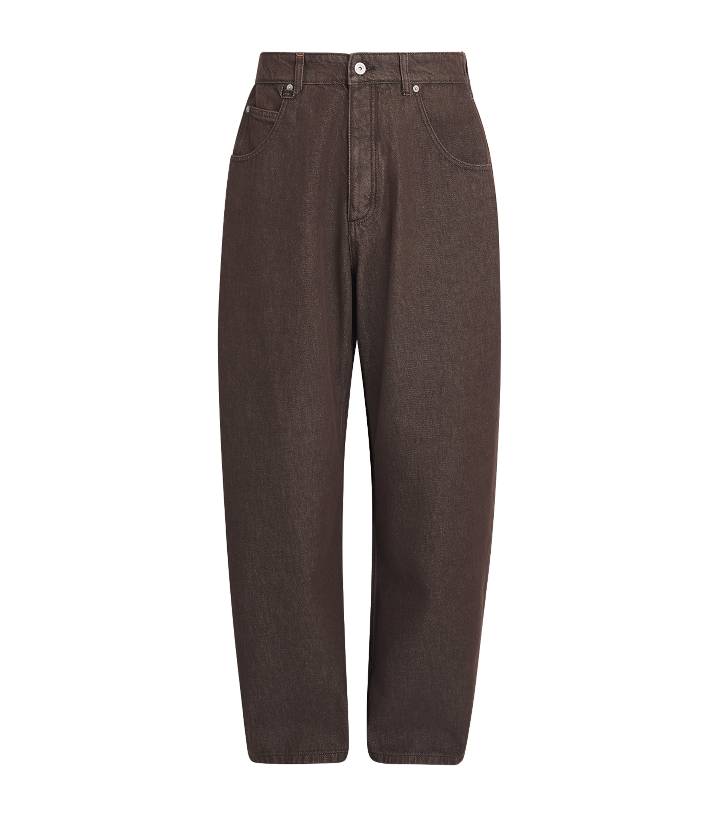 Jacquemus Mens Tempo Barrel Jeans Brown
