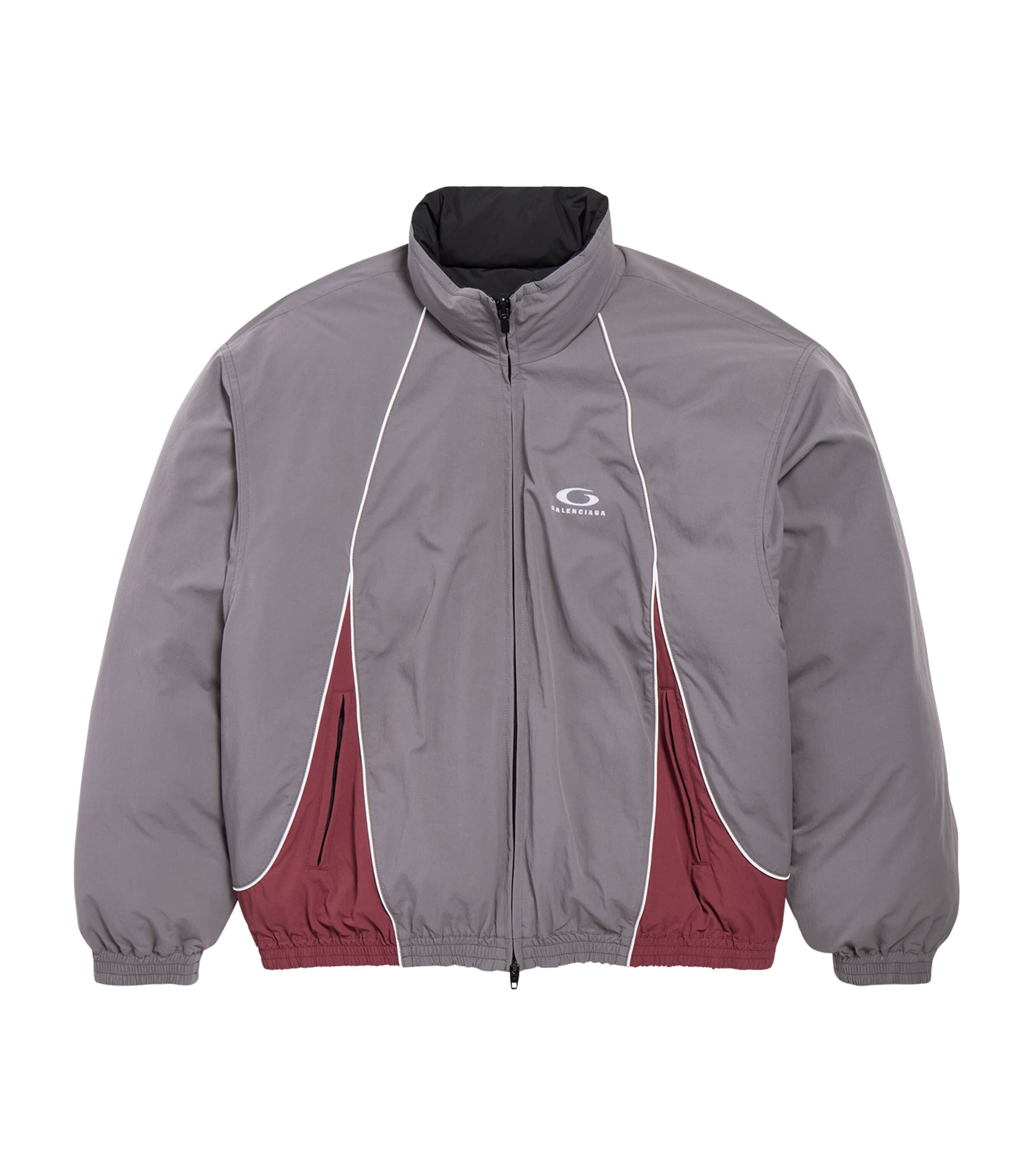 Balenciaga Mens Down-Filled Reversible Track Jacket