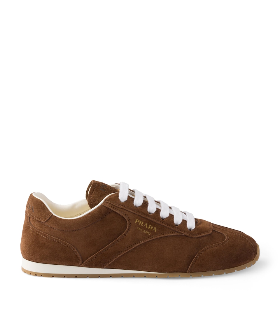 Suede Logo Low-Top Sneakers