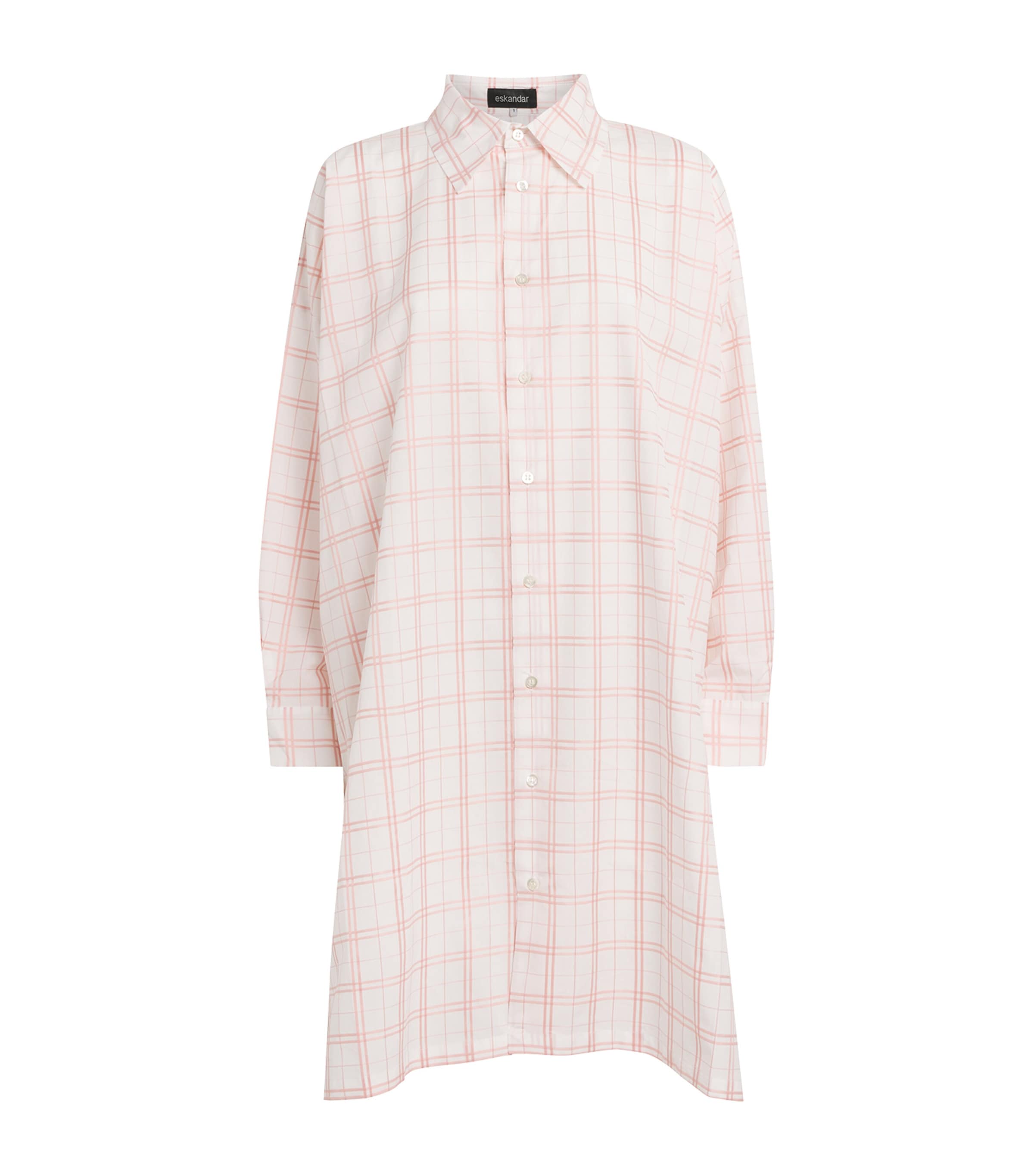 Jacquard Check Wide A-Line Shirt