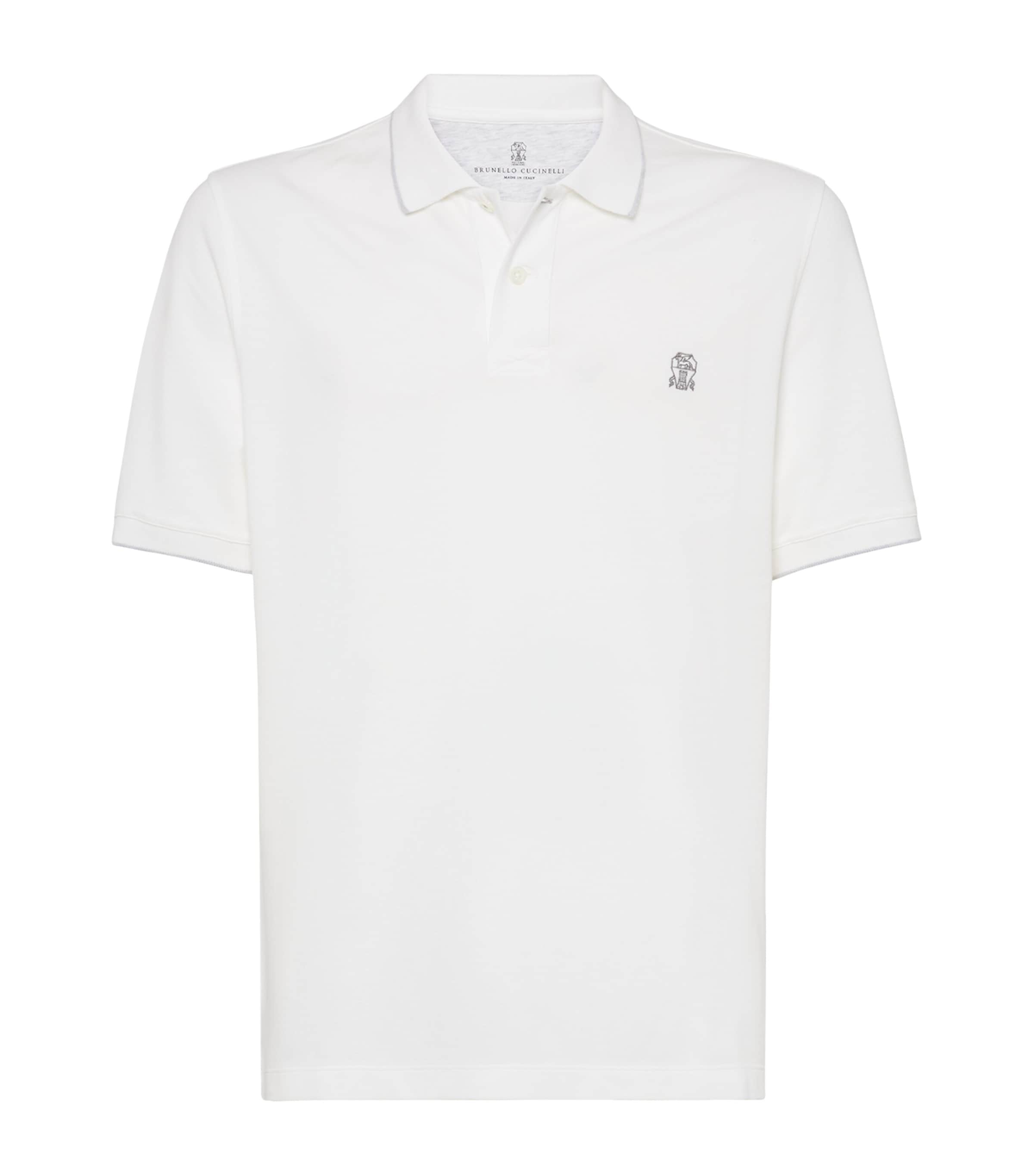 【送料&関税込】Brunello Cucinelli White PiquA£AC Polo Shirt Piqué polo shirt for Man in White | Brunello Cucinelli