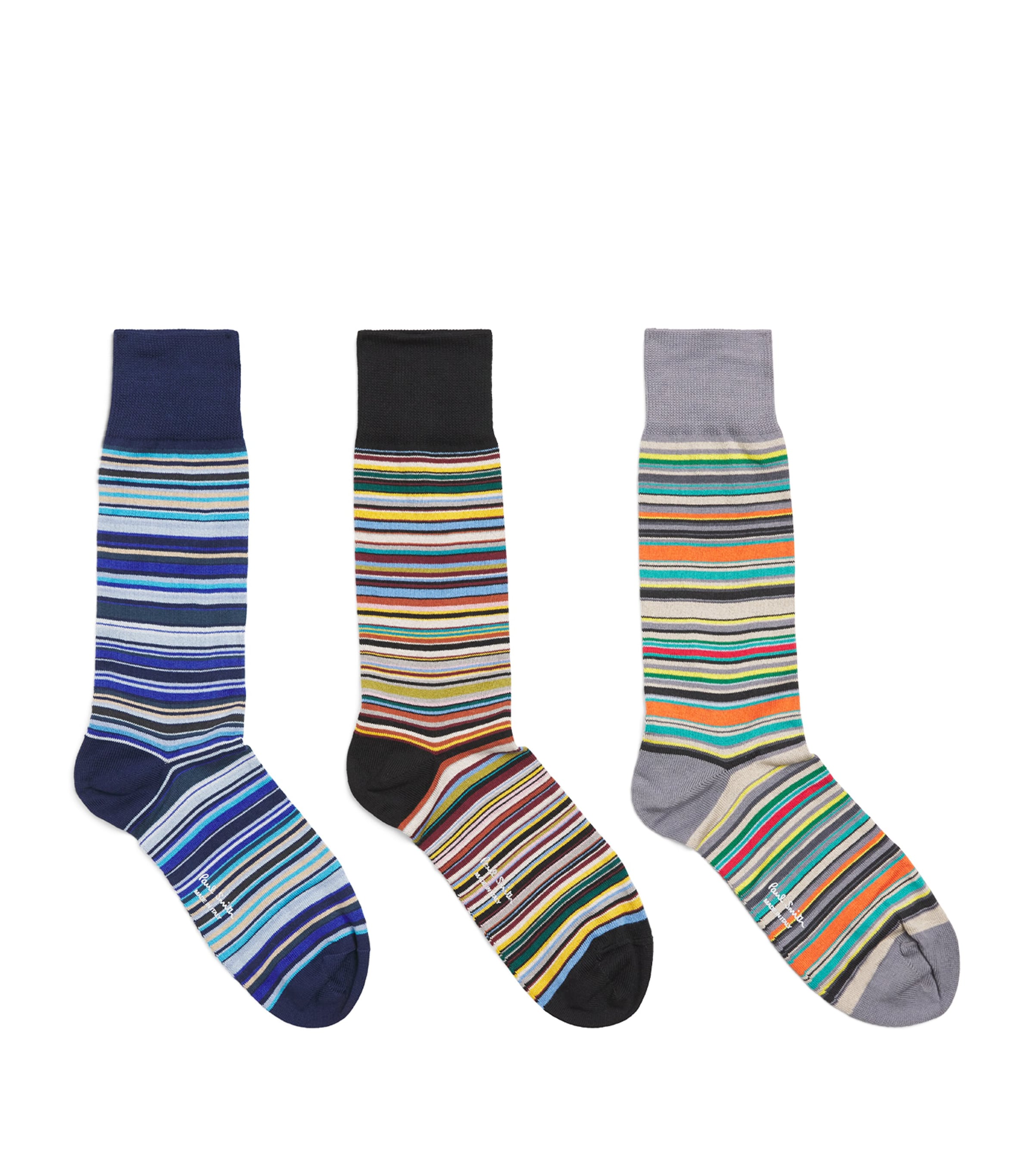 Cotton-Blend Signature Stripe Socks (Pack of 3)