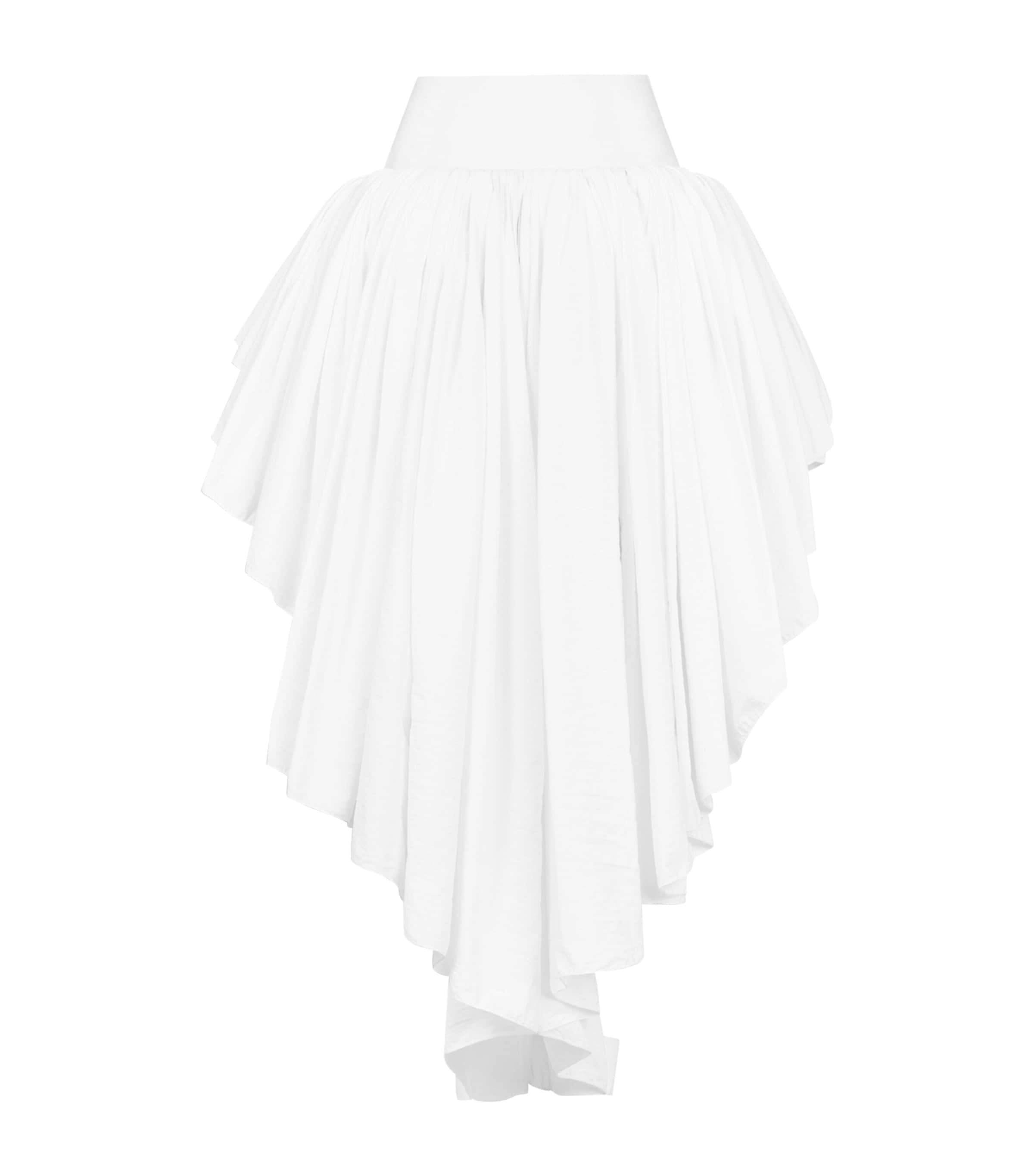 Alaïa Womens Asymmetric Maxi Skirt Blanc