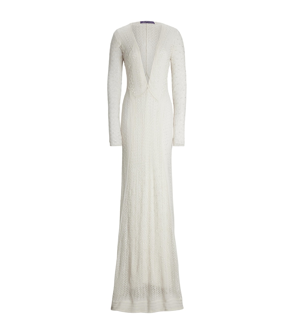 Silk-Cashmere Embellished Dress