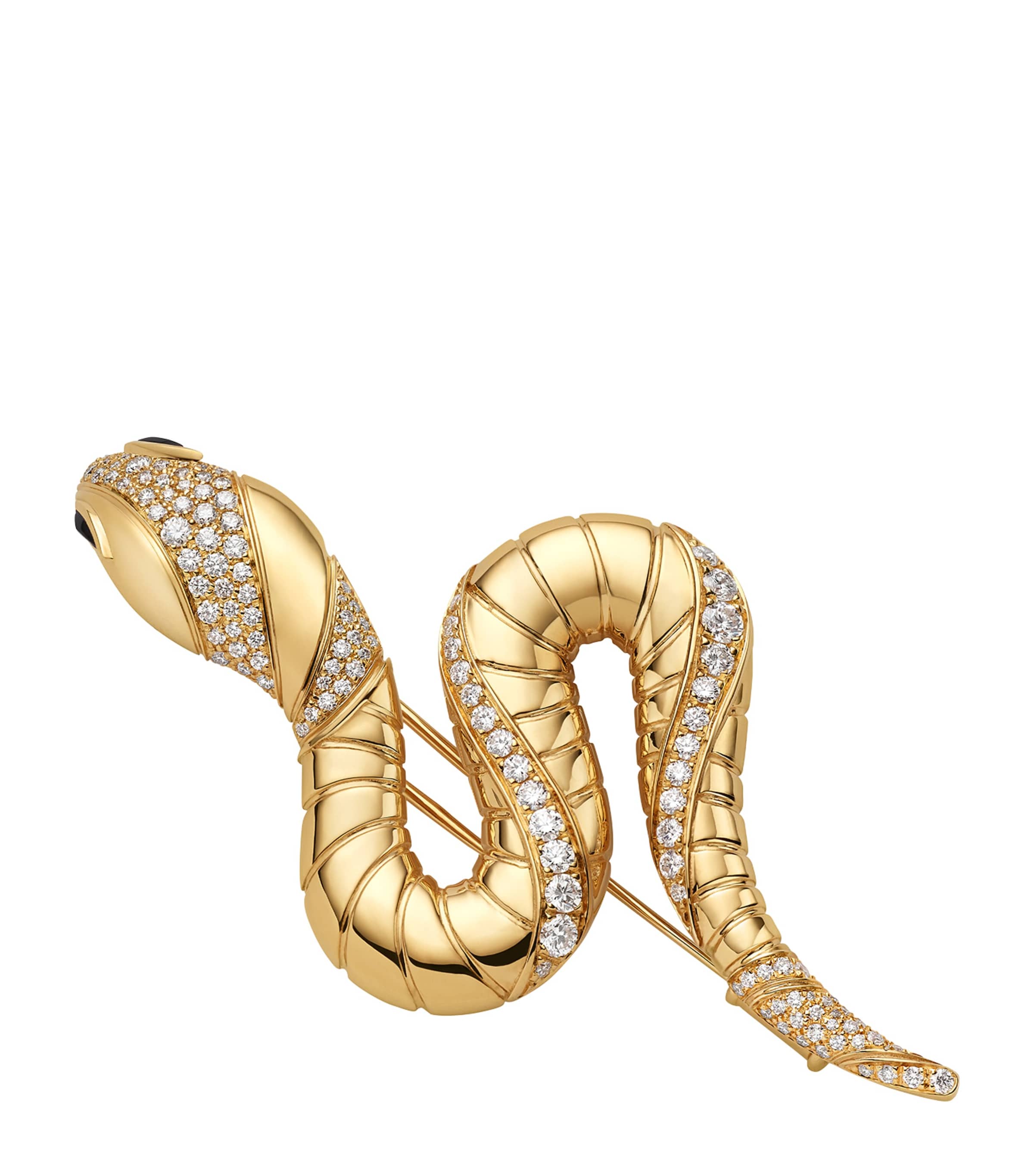 Bvlgari Yellow Gold and Diamond Serpenti Brooch Yellow Gold
