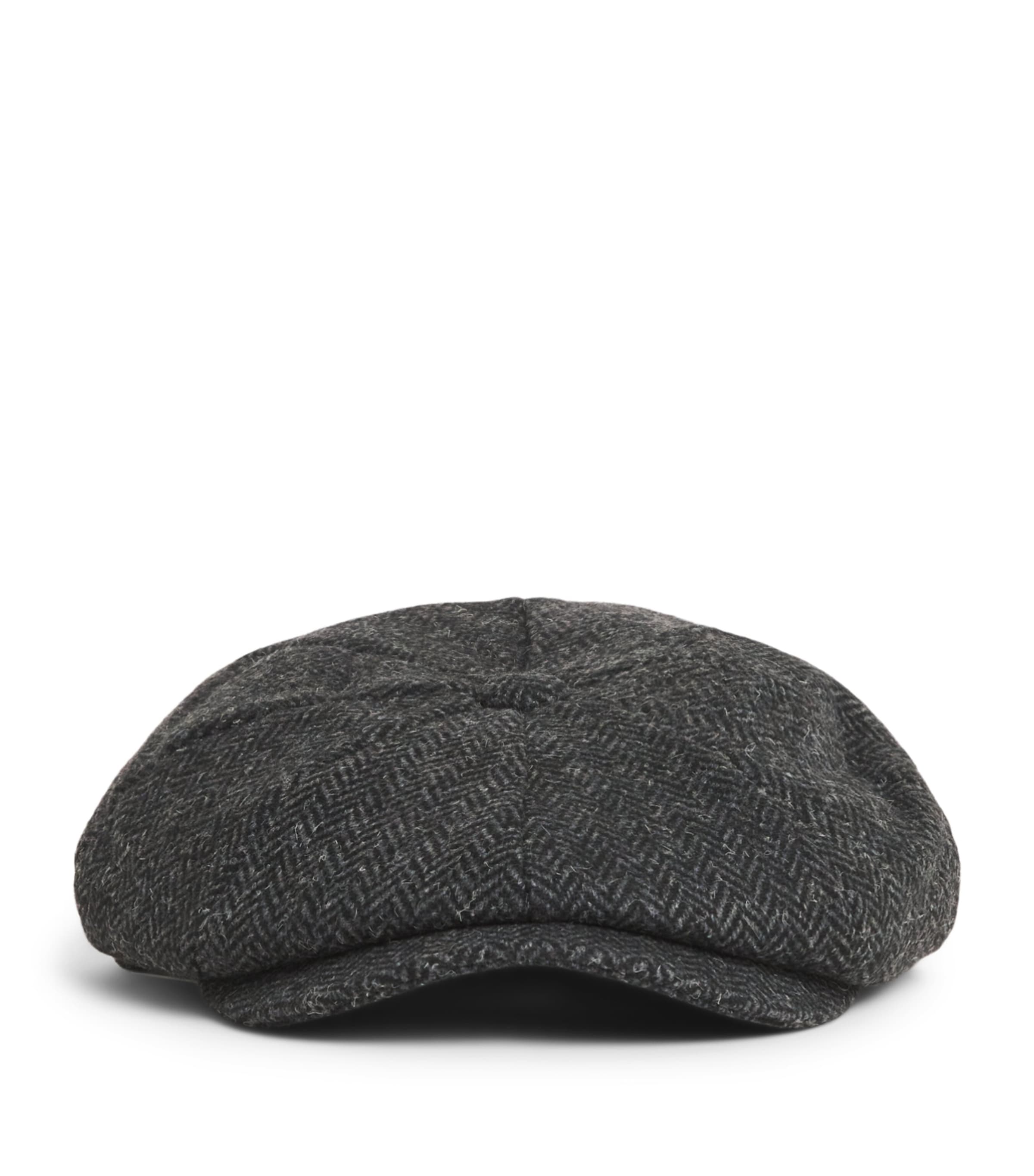 Barbour Tweed Fyne Bakerboy Cap Charcoal Grey