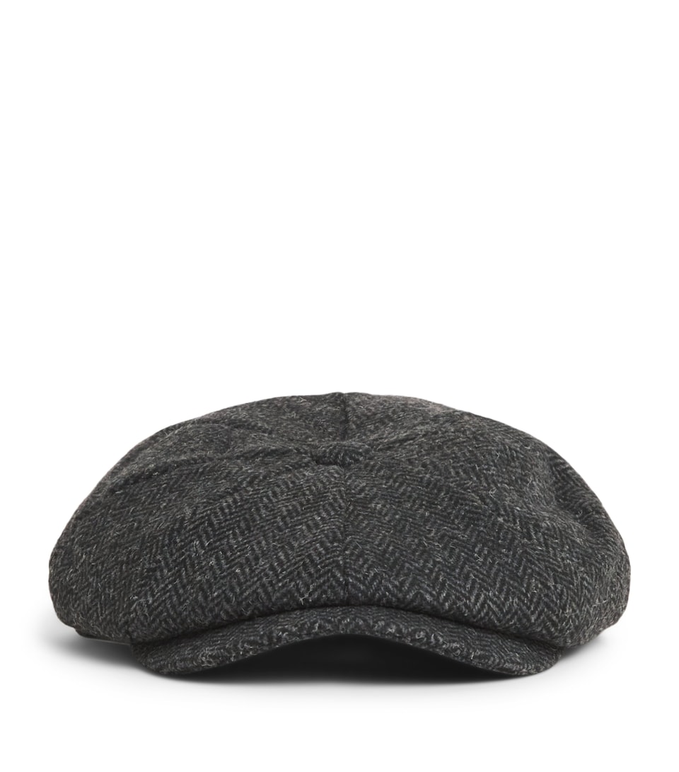 Barbour Tweed Fyne Bakerboy Cap Charcoal Grey