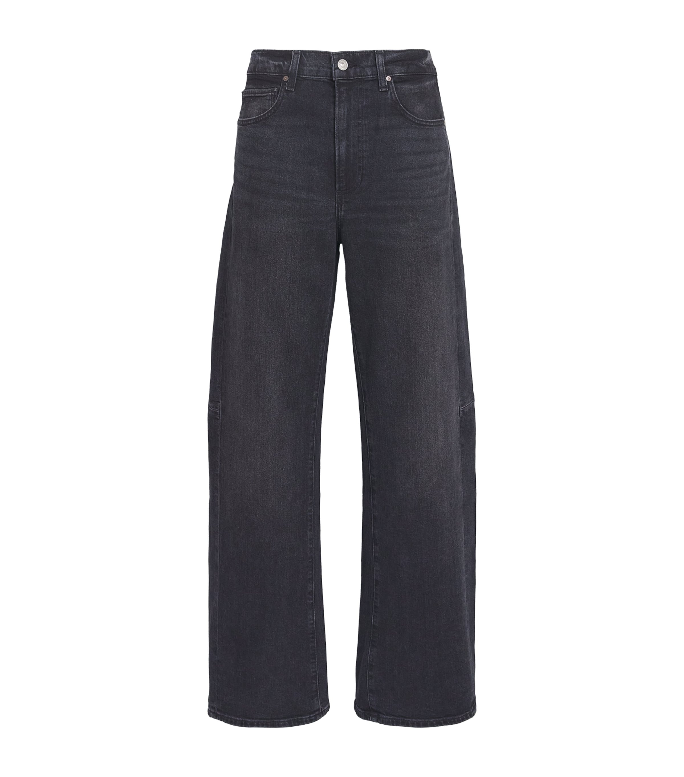 PAIGE Womens Arellia Skimmer Barrel Jeans Oscura